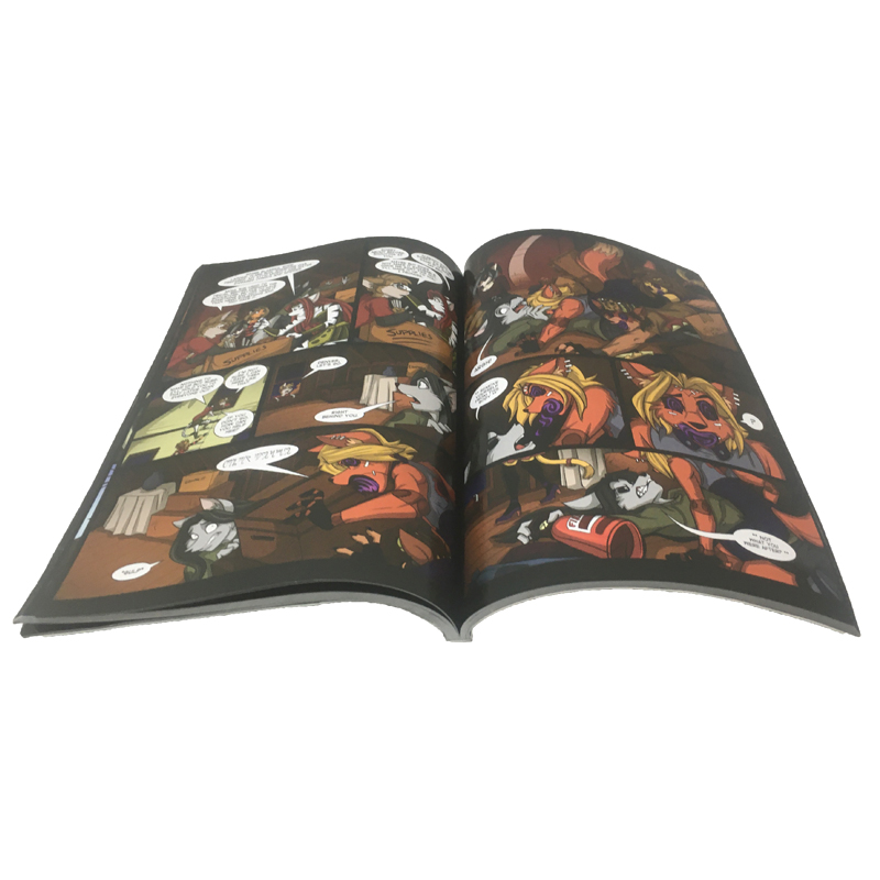 Custom Design Soft Cover Comic Paperback Books Printing With Perfect Binding 02